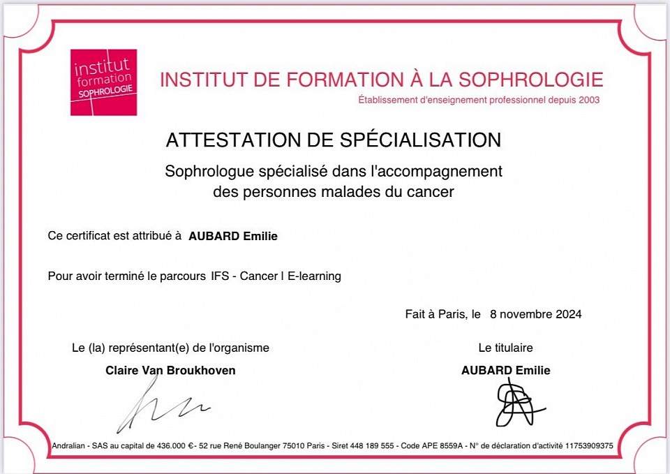 Spécialisation en oncologie